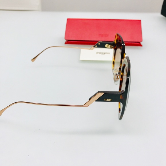 NWT Fendi 0317/S-0086/HA Dark Havana Sunglasses - Picture 5 of 6